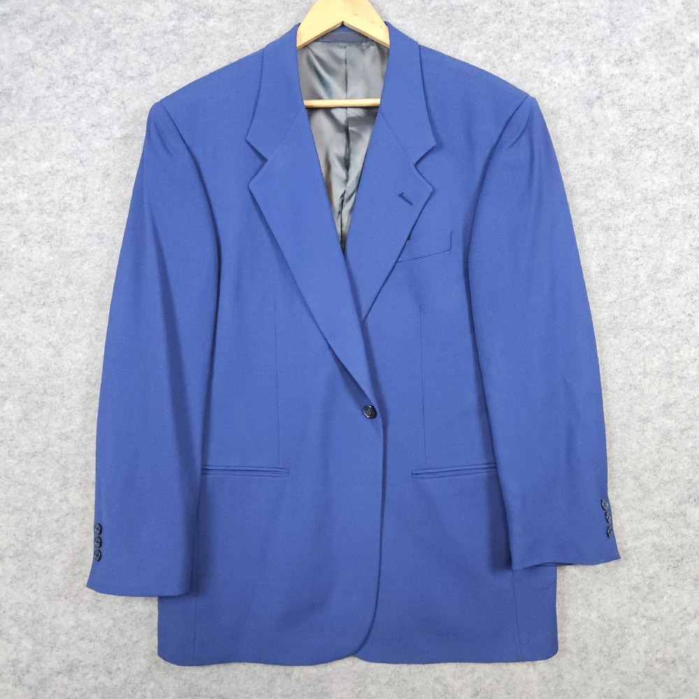 Gianni Men's Blazer Purple Size 42R 100% Worsted Wool Union Made Bright 1-Button